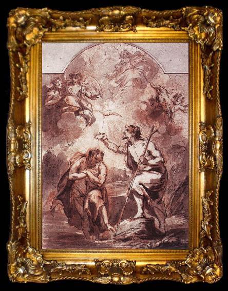 framed  WIT, Jacob de Baptism of Christ in the Jordan, ta009-2